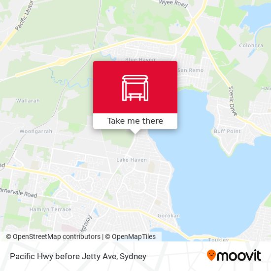 Pacific Hwy before Jetty Ave map