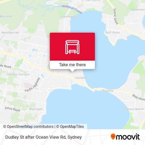 Dudley St after Ocean View Rd map