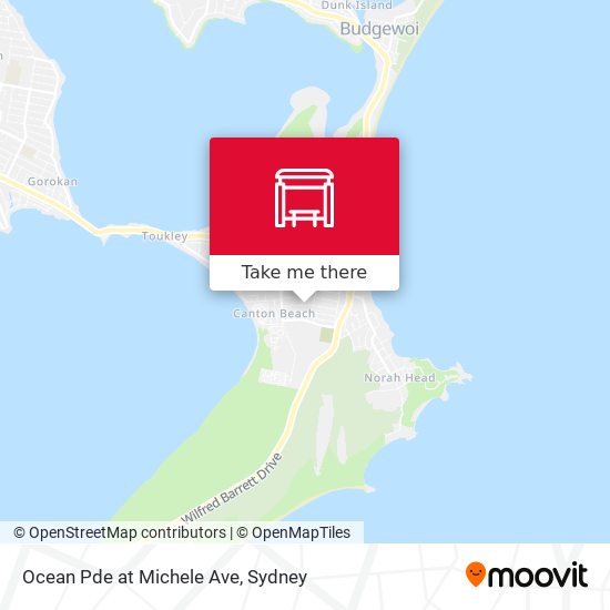 Ocean Pde at Michele Ave map