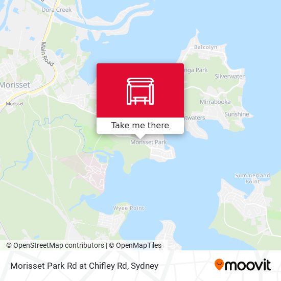 Morisset Park Rd at Chifley Rd map