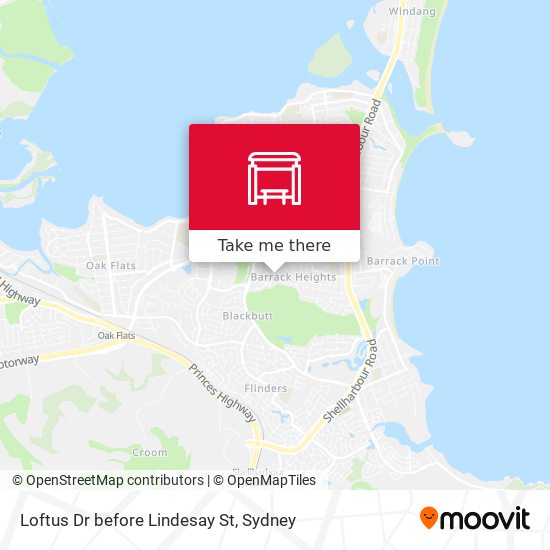 Loftus Dr before Lindesay St map