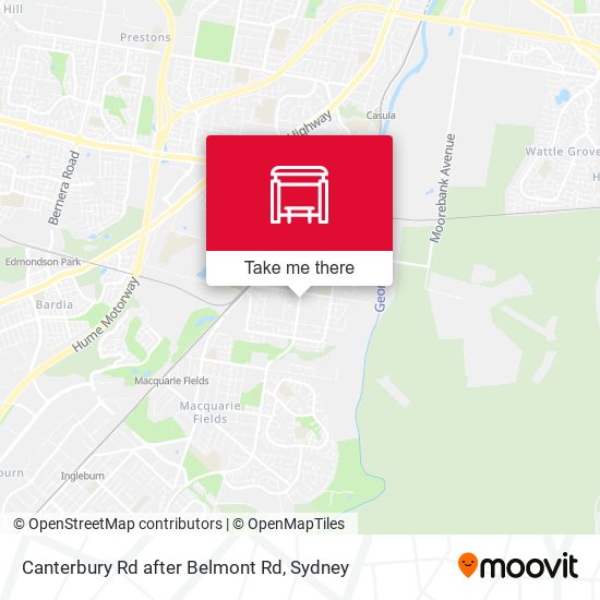 Canterbury Rd after Belmont Rd map