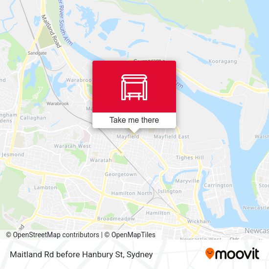Maitland Rd before Hanbury St map