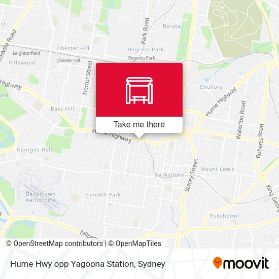 Hume Hwy opp Yagoona Station map