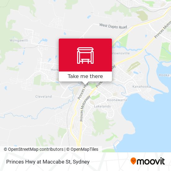 Princes Hwy at Maccabe St map
