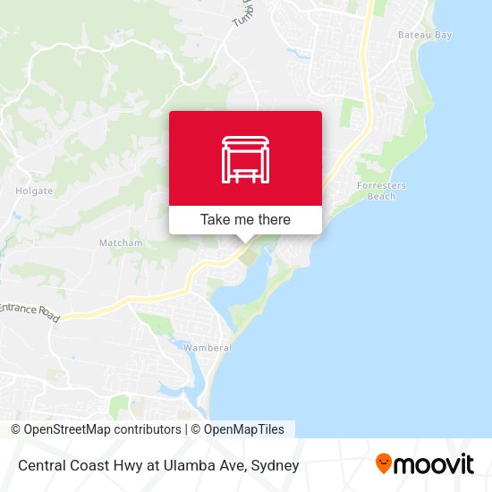 Central Coast Hwy at Ulamba Ave map