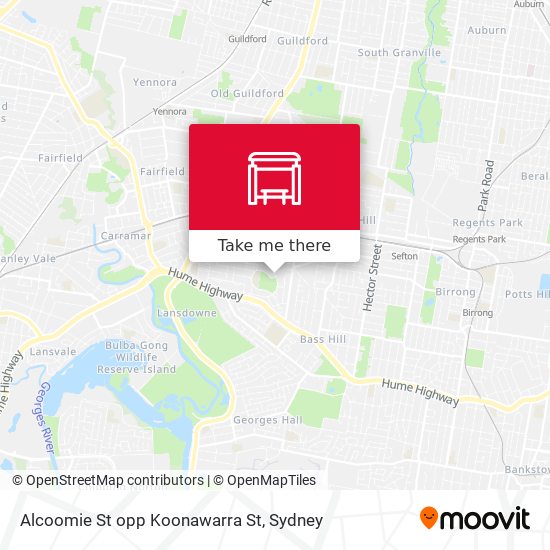 Alcoomie St opp Koonawarra St map