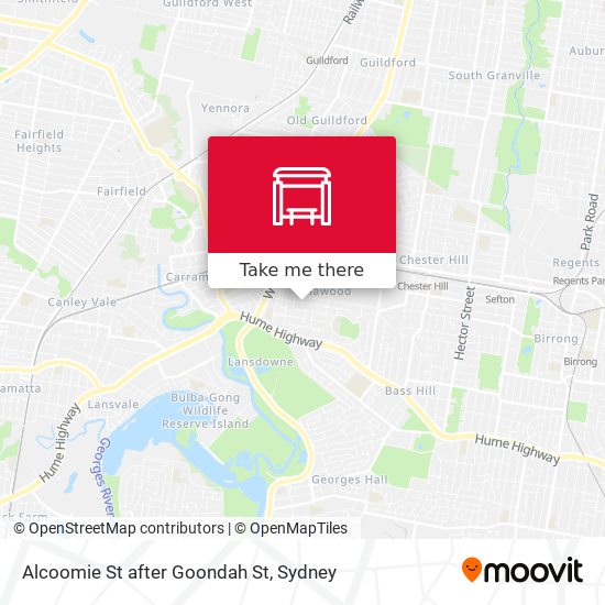 Alcoomie St after Goondah St map