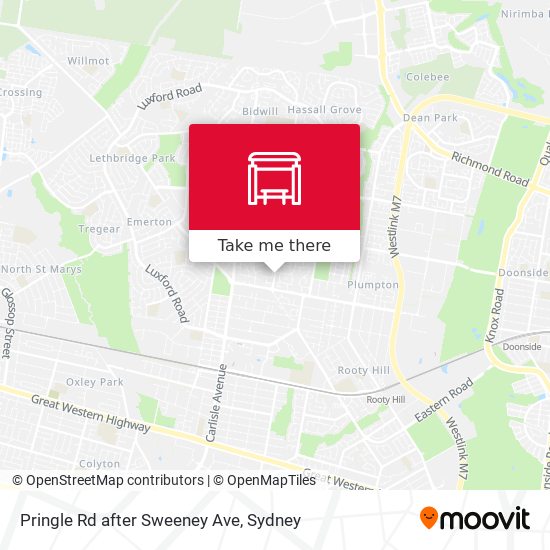 Mapa Pringle Rd after Sweeney Ave