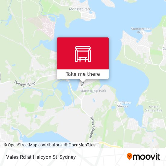 Vales Rd at Halcyon St map