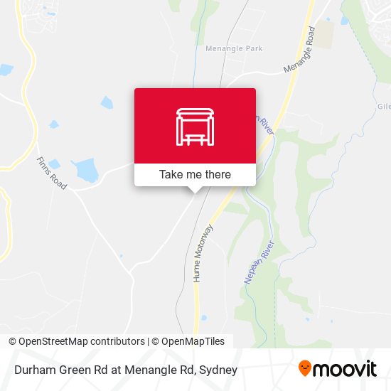 Durham Green Rd at Menangle Rd map