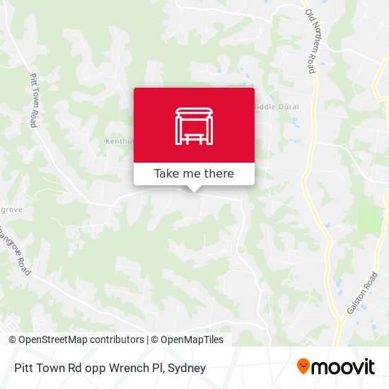 Pitt Town Rd opp Wrench Pl map