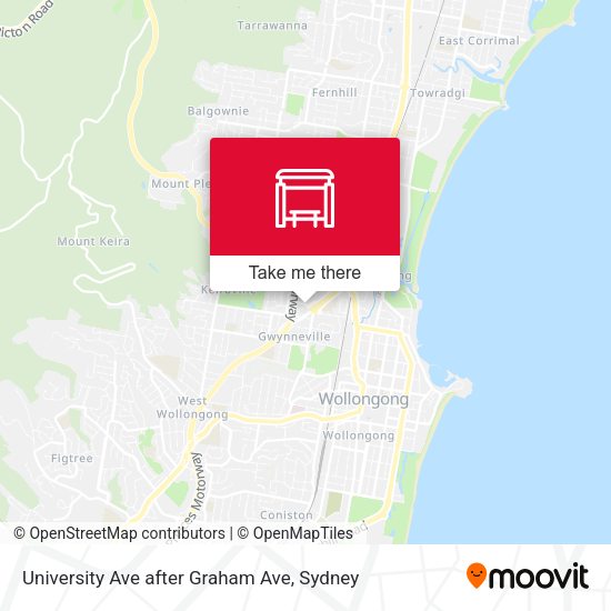 University Ave after Graham Ave map