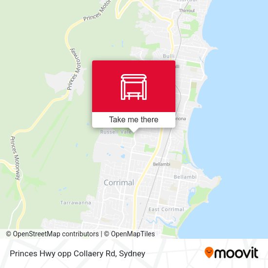 Princes Hwy opp Collaery Rd map