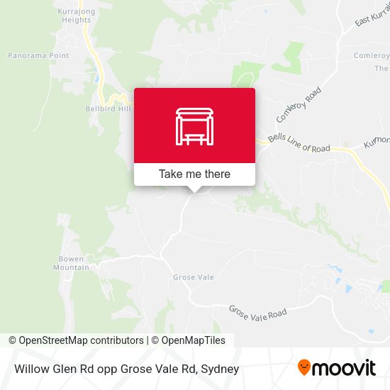 Willow Glen Rd opp Grose Vale Rd map