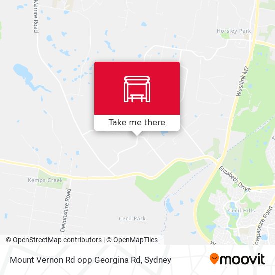 Mount Vernon Rd opp Georgina Rd map