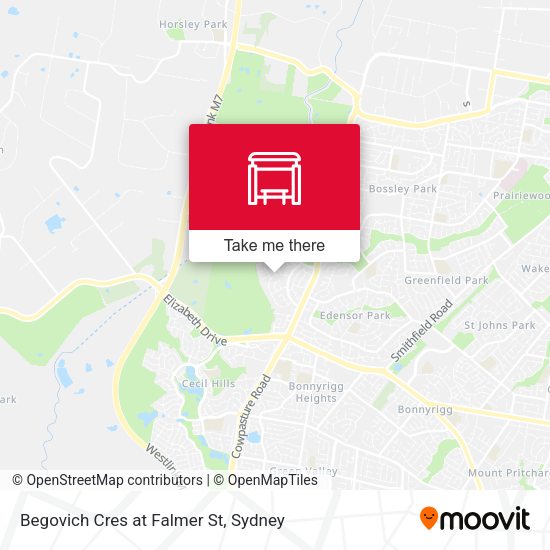 Begovich Cres at Falmer St map