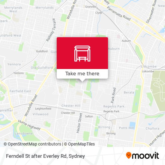 Ferndell St after Everley Rd map