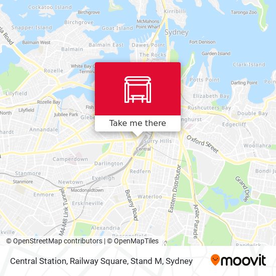 Central Station, Railway Square, Stand M map