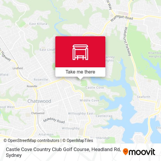 Castle Cove Country Club Golf Course, Headland Rd map
