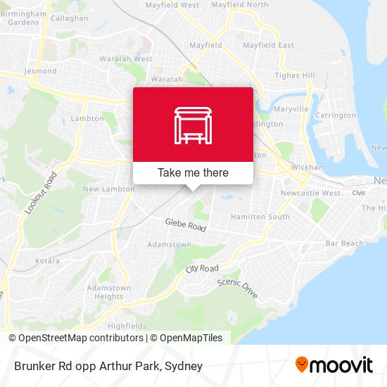 Brunker Rd opp Arthur Park map