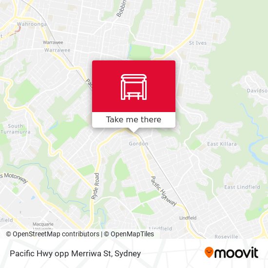 Pacific Hwy opp Merriwa St map