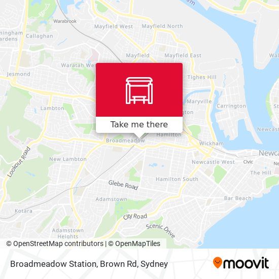 Broadmeadow Station, Brown Rd map