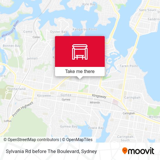 Sylvania Rd before The Boulevard map