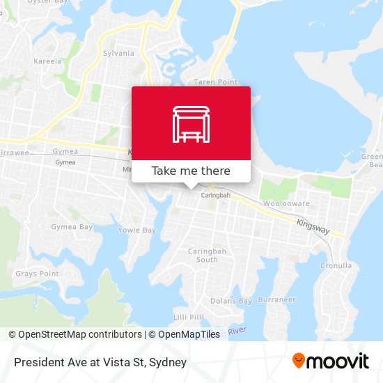 President Ave at Vista St map