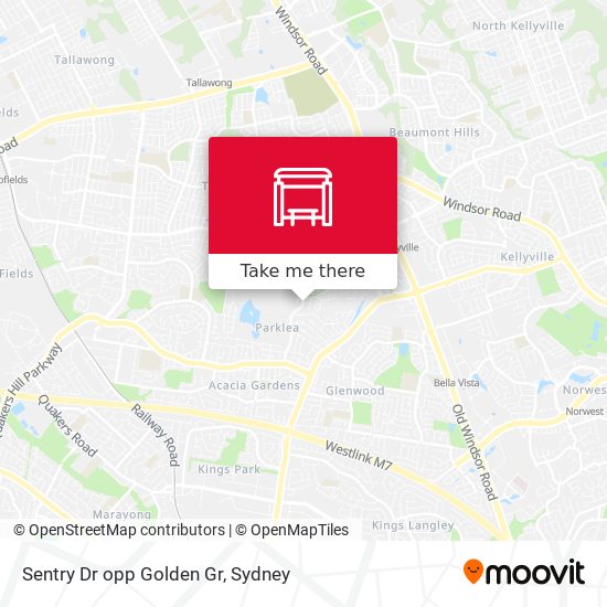 Sentry Dr opp Golden Gr map