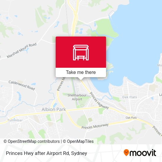 Princes Hwy after Airport Rd map