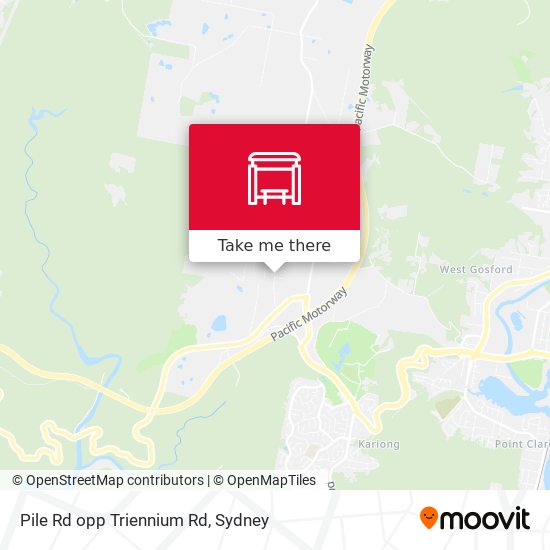 Pile Rd opp Triennium Rd map