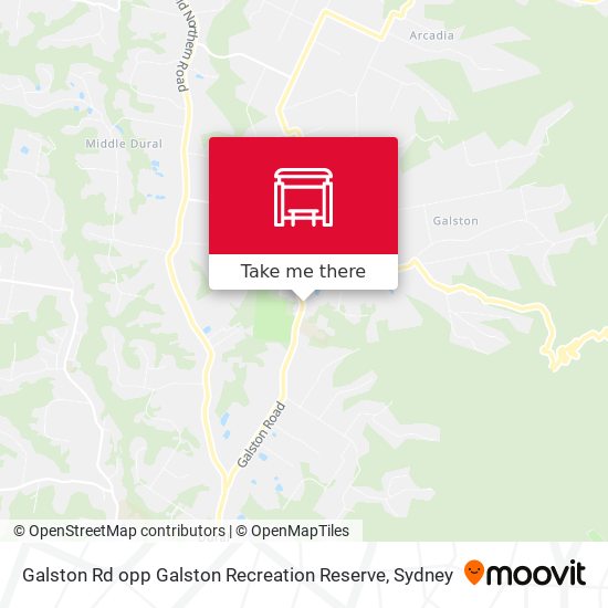 Galston Rd opp Galston Recreation Reserve map