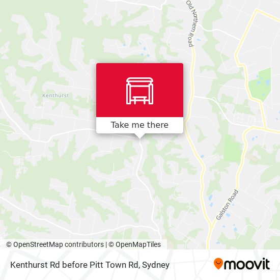 Kenthurst Rd before Pitt Town Rd map