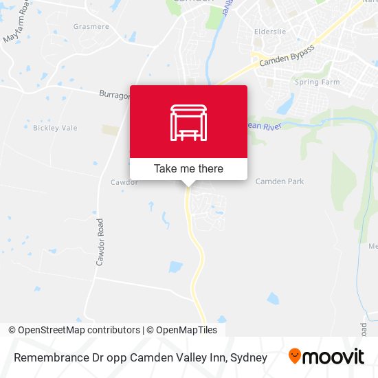 Remembrance Dr opp Camden Valley Inn map
