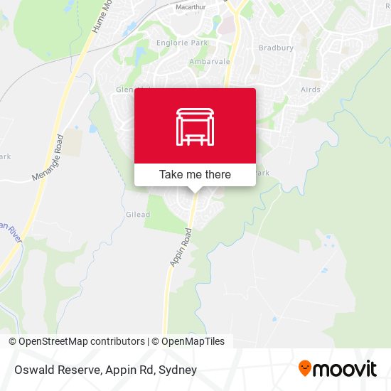 Oswald Reserve, Appin Rd map
