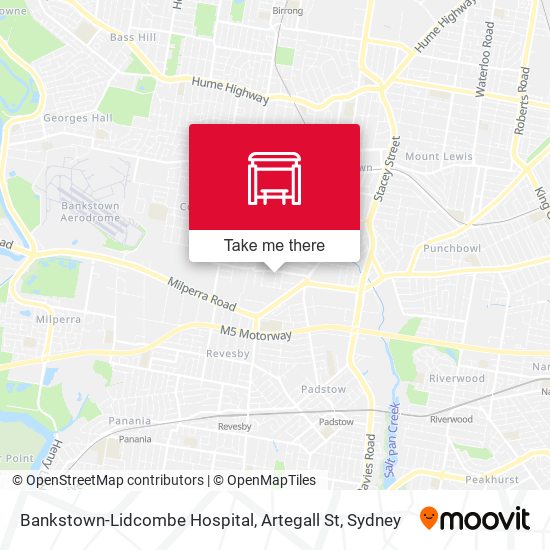 Bankstown-Lidcombe Hospital, Artegall St map