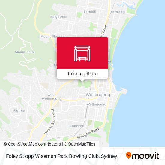 Foley St opp Wiseman Park Bowling Club map