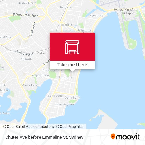Chuter Ave before Emmaline St map