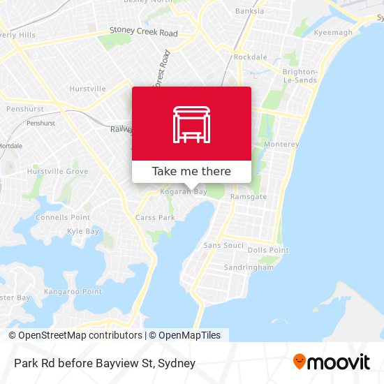 Park Rd before Bayview St map