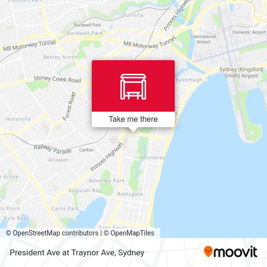 President Ave at Traynor Ave map