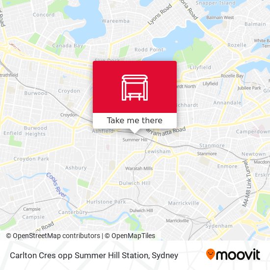 Carlton Cres opp Summer Hill Station map