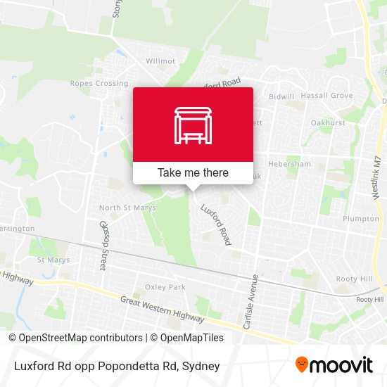 Luxford Rd opp Popondetta Rd map