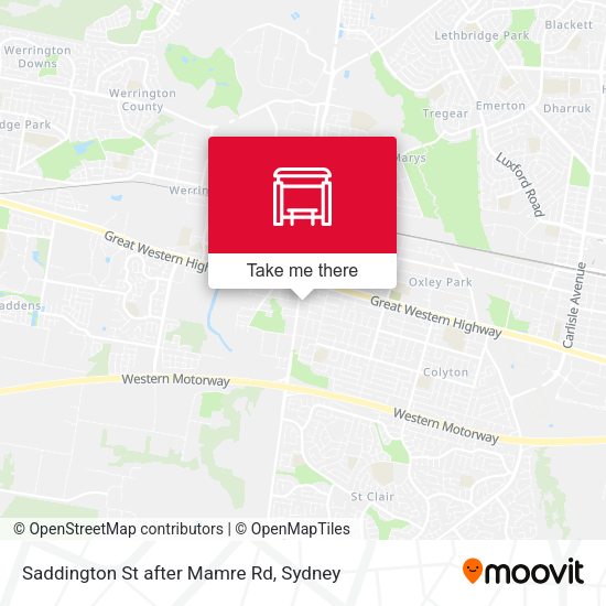Saddington St after Mamre Rd map