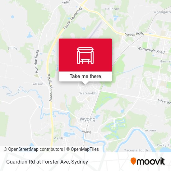 Guardian Rd at Forster Ave map