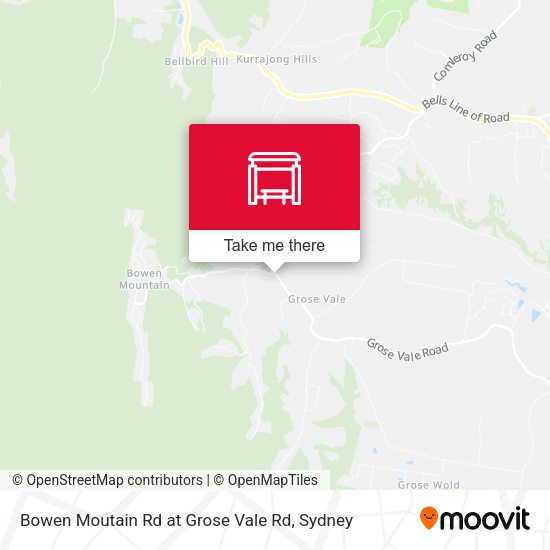 Bowen Moutain Rd at Grose Vale Rd map