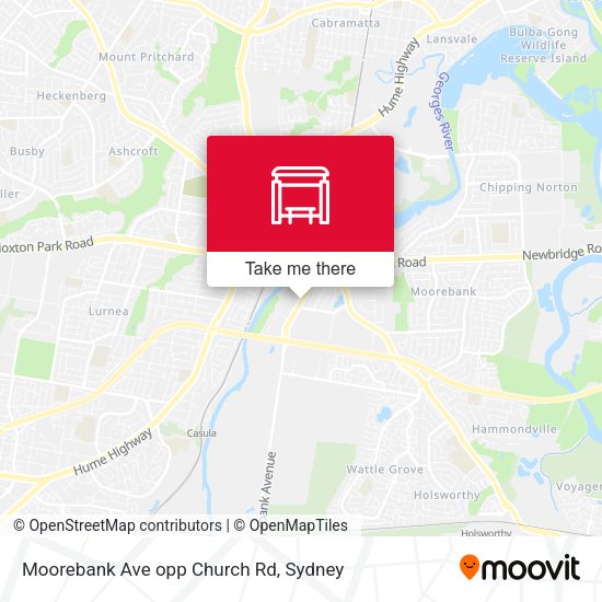 Moorebank Ave opp Church Rd map