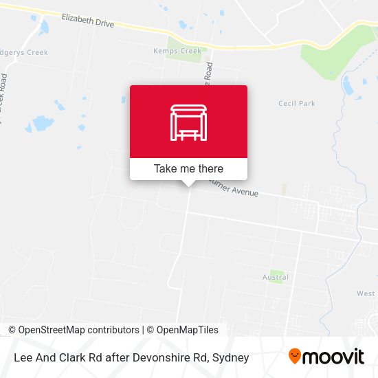 Lee And Clark Rd after Devonshire Rd map