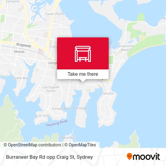 Burraneer Bay Rd opp Craig St map