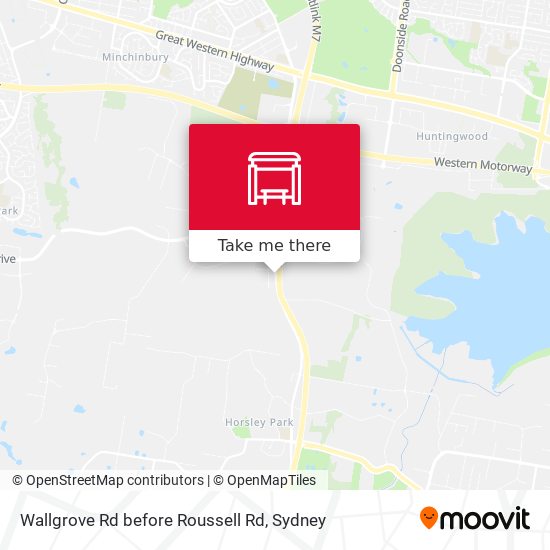Wallgrove Rd before Roussell Rd map